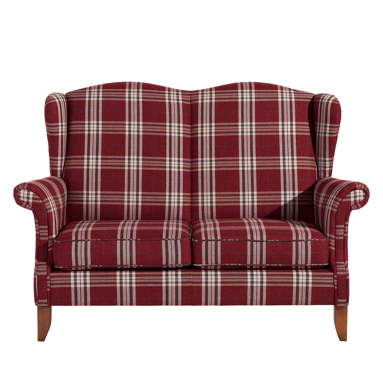 Max Winzer Sofa Verita (2-Sitzer) - Strukturstoff - Rot kariert 4 Max Winzer Sofa Verita (2-Sitzer) - Strukturstoff - Rot kariert – Bild 4