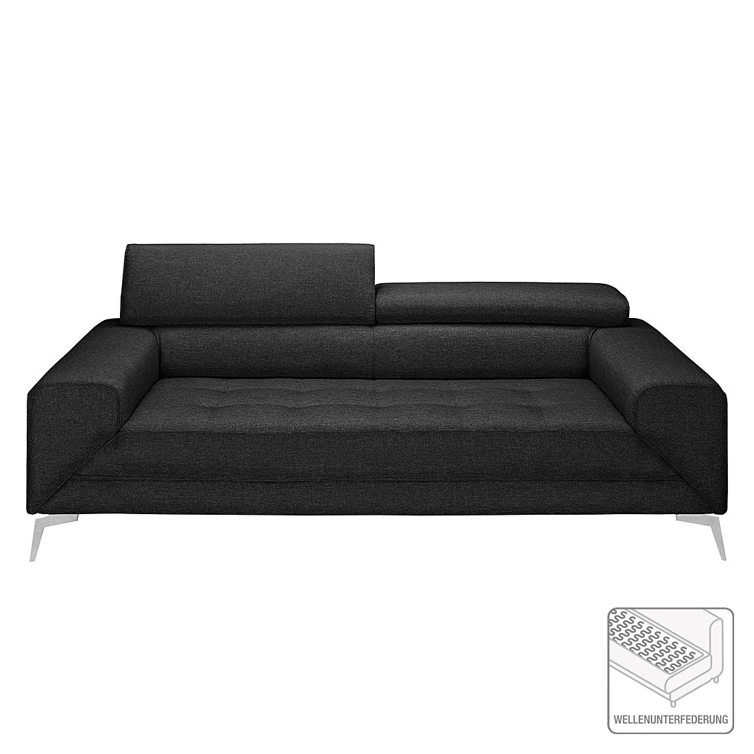 Loftscape Sofa Walden (2,5-Sitzer) Webstoff - Schwarz 2 Loftscape Sofa Walden (2,5-Sitzer) Webstoff - Schwarz – Bild 2