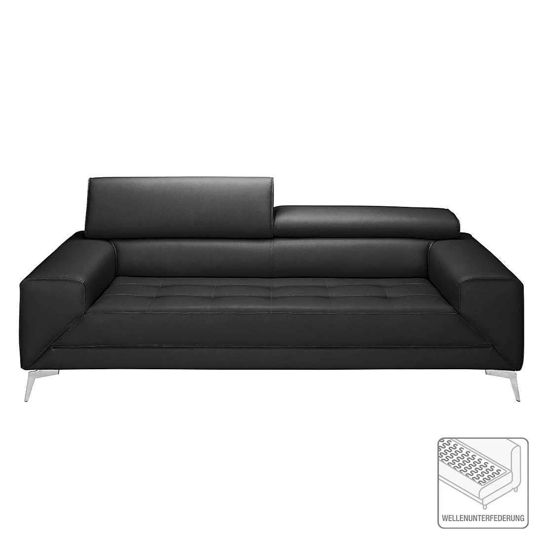 Loftscape Sofa Walden (3-Sitzer) Kunstleder - Schwarz 2 Loftscape Sofa Walden (3-Sitzer) Kunstleder - Schwarz – Bild 2