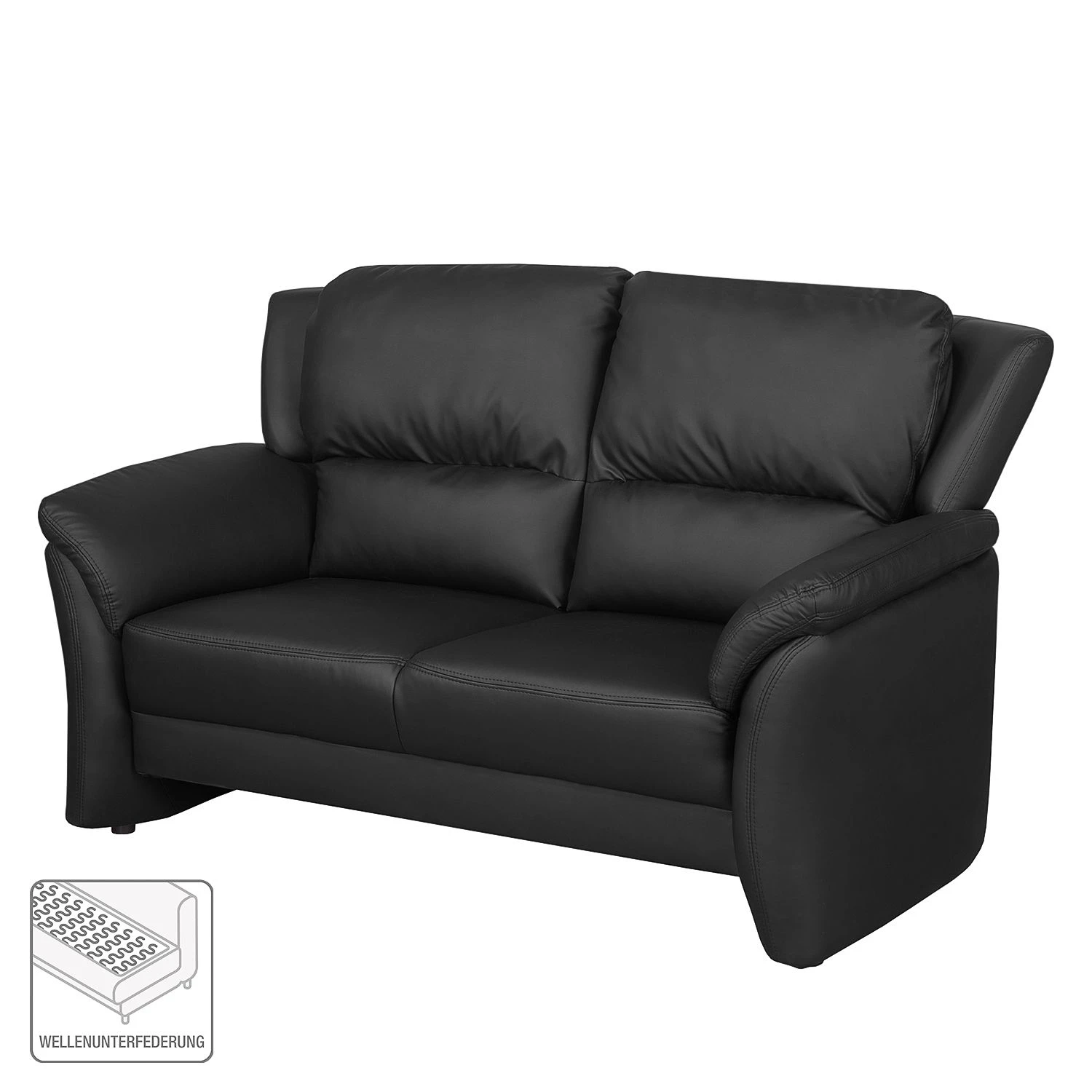 Modoform Sofa Windom (2-Sitzer) - Kunstleder - Schwarz 2 Modoform Sofa Windom (2-Sitzer) - Kunstleder - Schwarz – Bild 2