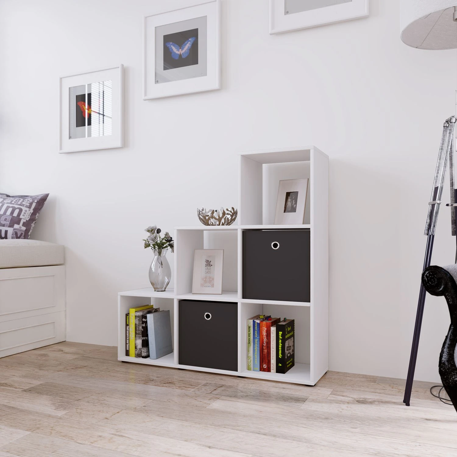 VCM Stufenregal Nitas - Weiß 2 VCM Stufenregal Nitas - Weiß – Bild 2