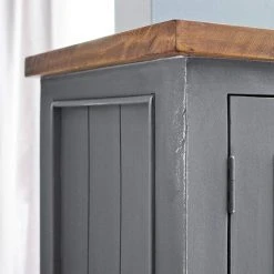 Maison Belfort Standvitrine Balignton II - Grau -Wohnzimmermöbel boutique en ligne standvitrine balignton ii kiefer massiv grau 3692241