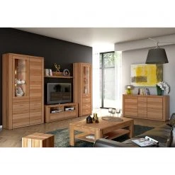 Naturoo Vitrinenschrank Lombok II - Teilmassiv -Wohnzimmermöbel boutique en ligne standvitrine lombok iii teilmassiv wildeiche 5004076 1