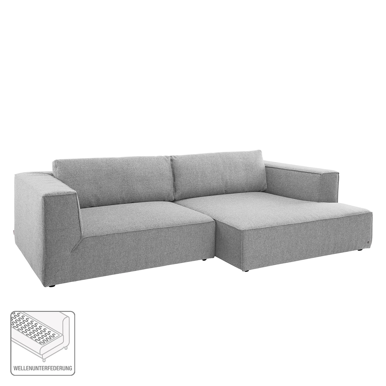 Tom Tailor Ecksofa Big Cube Style Webstoff - Stoff TBO: 29 moody grey - Longchair davorstehend rechts 2 Tom Tailor Ecksofa Big Cube Style Webstoff - Stoff TBO: 29 moody grey - Longchair davorstehend rechts – Bild 2