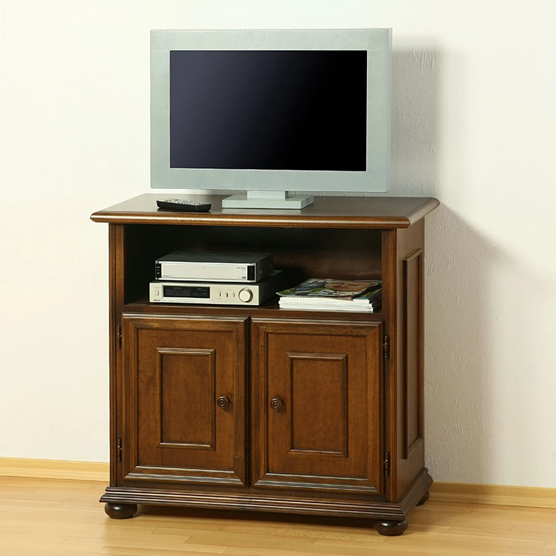 Montreux TV-Kommode Arabella II - Ayous teilmassiv - Antikbraun 2 Montreux TV-Kommode Arabella II - Ayous teilmassiv - Antikbraun – Bild 2