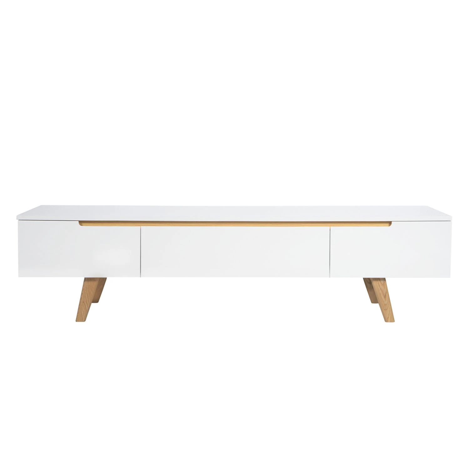 Mørteens TV-Lowboard Allium - Eiche teilmassiv - Weiß / Eiche 3 Mørteens TV-Lowboard Allium - Eiche teilmassiv - Weiß / Eiche – Bild 3