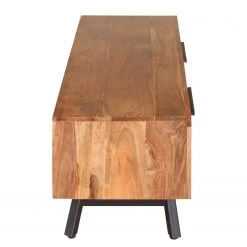 Ars manufacti TV-Lowboard Amla II - Akazie massiv / Metall - Akazie / Anthrazit -Wohnzimmermöbel boutique en ligne tv lowboard amla ii akazie massiv metall akazie anthrazit 4738444