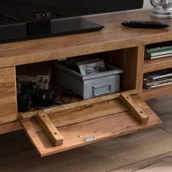 Ars manufacti TV-Lowboard Amla II - Akazie massiv / Metall - Akazie / Anthrazit -Wohnzimmermöbel boutique en ligne tv lowboard amla ii akazie massiv metall akazie anthrazit 5006128