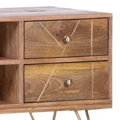 Ars manufacti TV-Lowboard Argallo - Mango massiv / Metall - Mango / Gold -Wohnzimmermöbel boutique en ligne tv lowboard argallo mango massiv metall mango gold 4419608