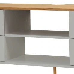 Tenzo TV-Lowboard Dot - Grau -Wohnzimmermöbel boutique en ligne tv lowboard dot eiche teilmassiv grau 4148276