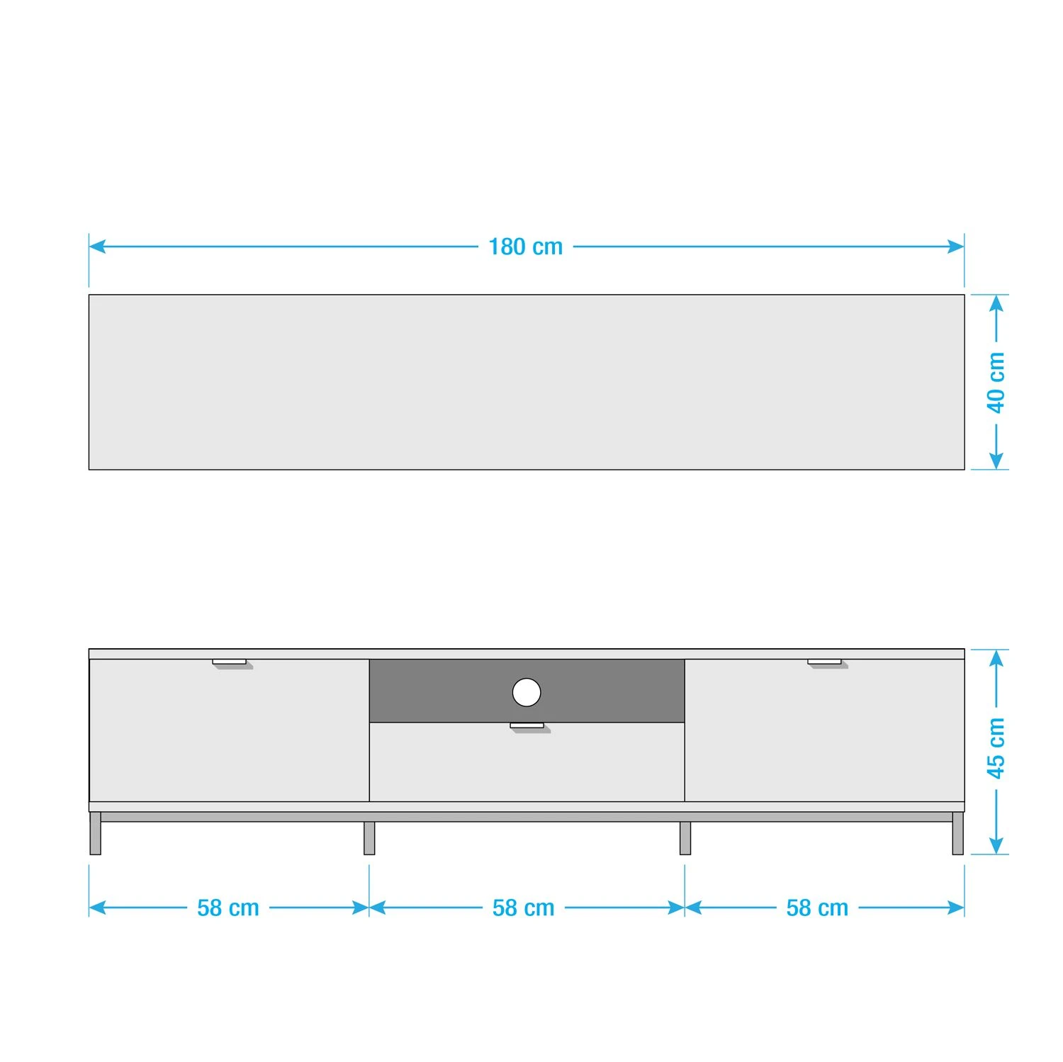 Studio Copenhagen TV-Lowboard Harma - Dunkelgrau 14 Studio Copenhagen TV-Lowboard Harma - Dunkelgrau – Bild 14