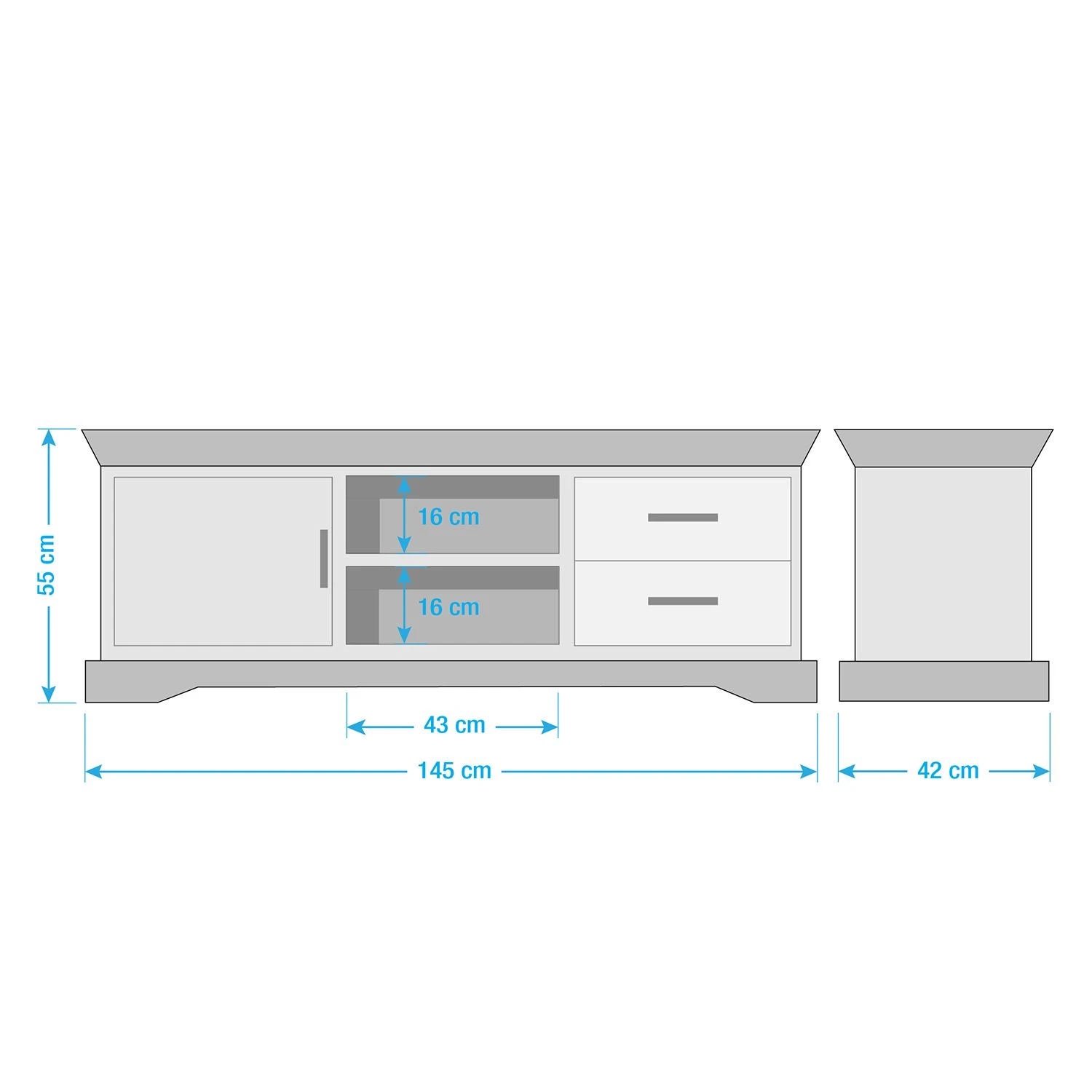 Ars manufacti TV-Lowboard Hunter - Mango massiv / Metall - Mango / Blaugrau 11 Ars manufacti TV-Lowboard Hunter - Mango massiv / Metall - Mango / Blaugrau – Bild 11