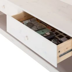 Maison Belfort TV-Wand Lillehammer I - Kiefer massiv - Kiefer Weiß -Wohnzimmermöbel boutique en ligne tv lowboard lillehammer ii kiefer massiv weiss 1053926