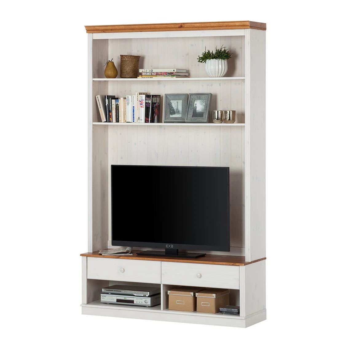 Maison Belfort TV-Wand Lillehammer I - Kiefer massiv - Kiefer Weiß / Kiefer Honig 1 Maison Belfort TV-Wand Lillehammer I - Kiefer massiv - Kiefer Weiß / Kiefer Honig