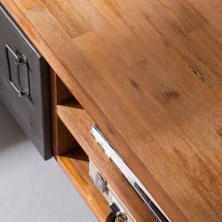 Ars manufacti TV-Lowboard Manchester - Akazie teilmassiv / Metall - Akazie / Anthrazit 17 Ars manufacti TV-Lowboard Manchester - Akazie teilmassiv / Metall - Akazie / Anthrazit -Wohnzimmermöbel boutique en ligne tv lowboard manchester akazie massiv metall 4882680