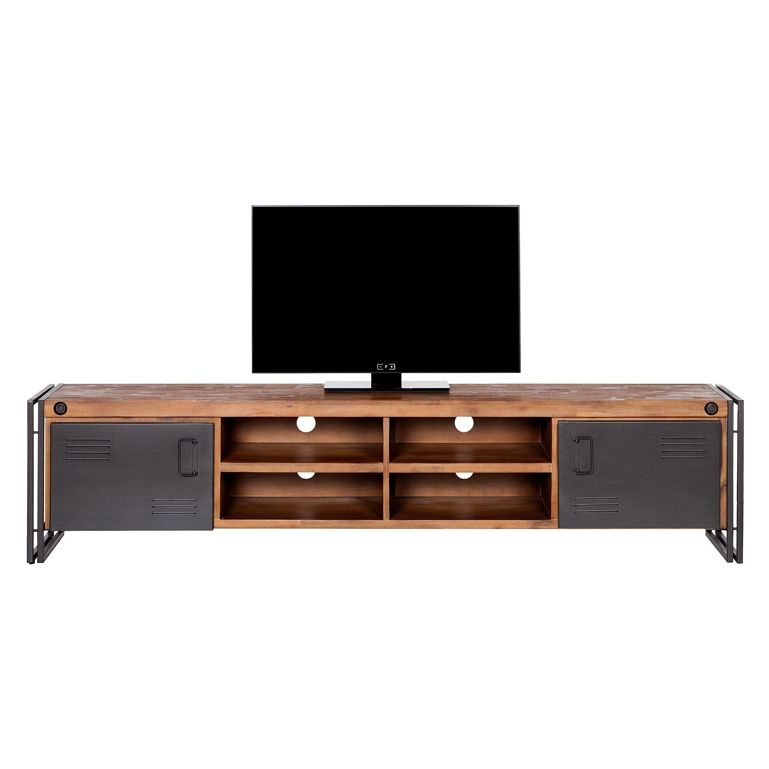 Ars manufacti TV-Lowboard Manchester - Akazie teilmassiv / Metall - Akazie / Anthrazit 4 Ars manufacti TV-Lowboard Manchester - Akazie teilmassiv / Metall - Akazie / Anthrazit – Bild 4