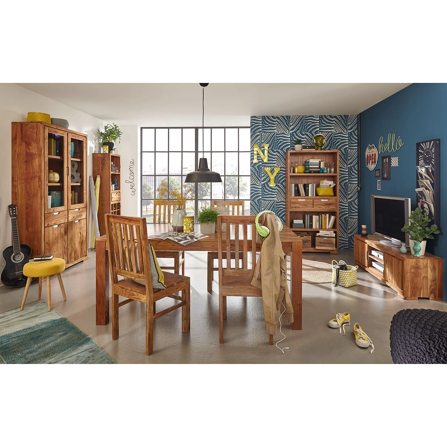 Wolf-Möbel TV-Lowboard Vision I - Akazie massiv 2 Wolf-Möbel TV-Lowboard Vision I - Akazie massiv – Bild 2