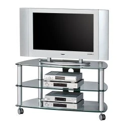 Maja Möbel TV-Rack Glenview I - Aluminium/Klarglas