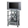 Maja Möbel TV-Rack Glenview II - Aluminium/Klarglas