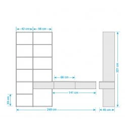Loftscape TV-Wand Emporior III - Matt Hellbeige - Breite: 249 cm 9 Loftscape TV-Wand Emporior III - Matt Hellbeige - Breite: 249 cm -Wohnzimmermöbel boutique en ligne tv wand emporior iii hochglanz weiss 249 cm 5202104 1