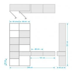 Loftscape TV-Wand Emporior IV - Cremeweiß - Breite: 249 cm 15 Loftscape TV-Wand Emporior IV - Cremeweiß - Breite: 249 cm -Wohnzimmermöbel boutique en ligne tv wand emporior iv hochglanz weiss 249 cm 5202164 1