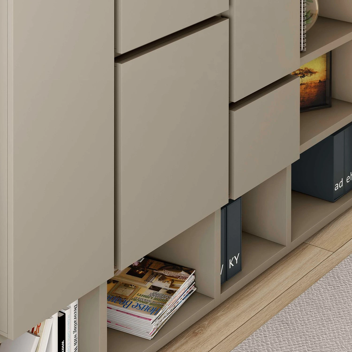 Loftscape TV-Wand Emporior IV - Matt Hellbeige - Breite: 249 cm 7 Loftscape TV-Wand Emporior IV - Matt Hellbeige - Breite: 249 cm – Bild 7