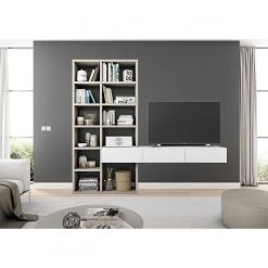 Loftscape TV-Wand Emporior III - Matt Hellbeige / Matt Weiß - Breite: 249 cm