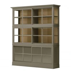 Maison Belfort Vitrinenschrank Azjana - Granit / Pinie Creme