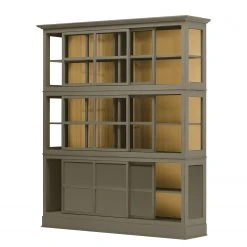 Maison Belfort Vitrinenschrank Azjana - Granit / Pinie Creme -Wohnzimmermöbel boutique en ligne vitrinenschrank azjana pinie teilmassiv granit pinie creme 3393281