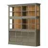 Maison Belfort Vitrinenschrank Azjana - Granit / Pinie Honig