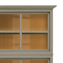 Maison Belfort Vitrinenschrank Azjana - Granit / Pinie Honig -Wohnzimmermöbel boutique en ligne vitrinenschrank azjana pinie teilmassiv granit pinie honig 3393265