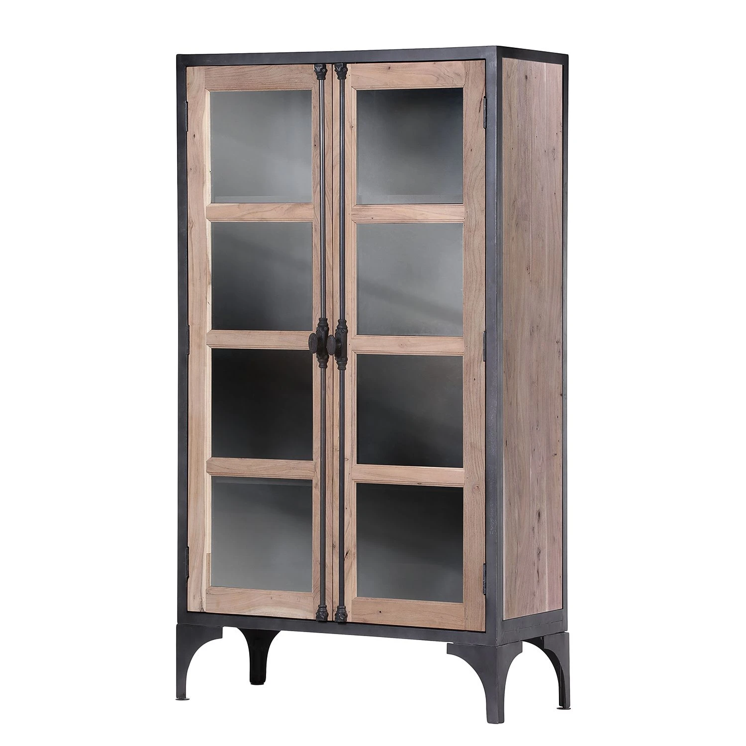 Ars manufacti Vitrinenschrank Ceriana - Akazie massiv / Metall - Akazie / Schwarz 1 Ars manufacti Vitrinenschrank Ceriana - Akazie massiv / Metall - Akazie / Schwarz