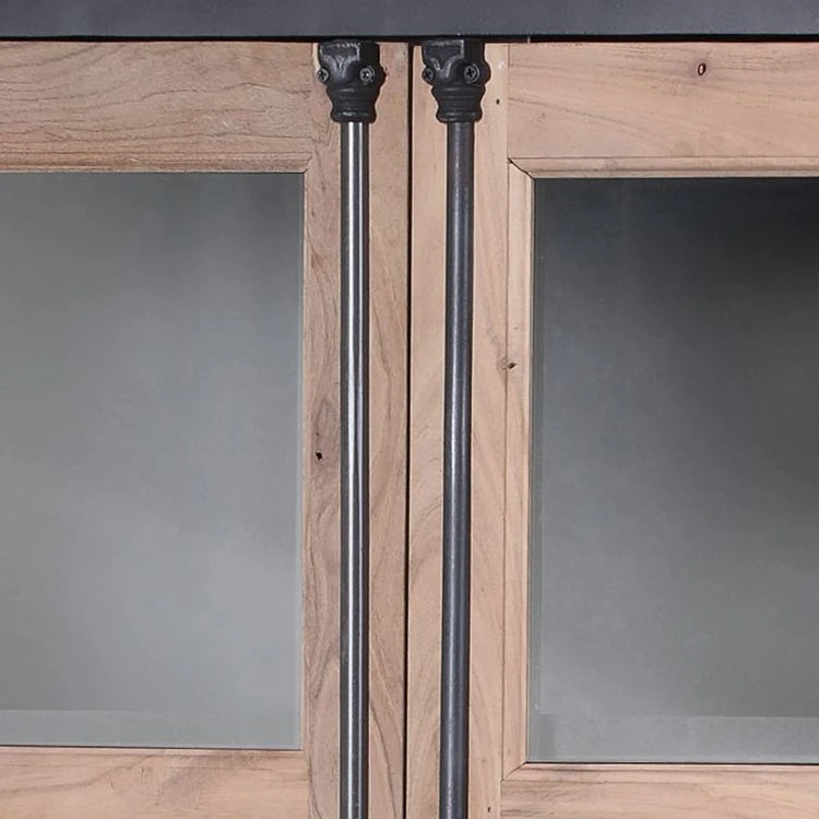 Ars manufacti Vitrinenschrank Ceriana - Akazie massiv / Metall - Akazie / Schwarz 3 Ars manufacti Vitrinenschrank Ceriana - Akazie massiv / Metall - Akazie / Schwarz – Bild 3