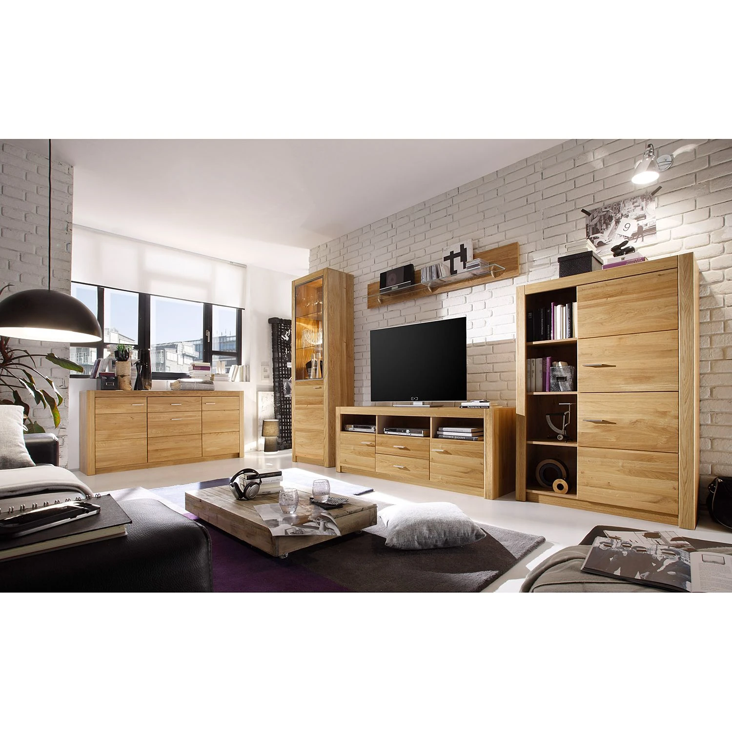 Naturoo Standvitrine Floriano - Asteiche / Asteiche Dekor 2 Naturoo Standvitrine Floriano - Asteiche / Asteiche Dekor – Bild 2