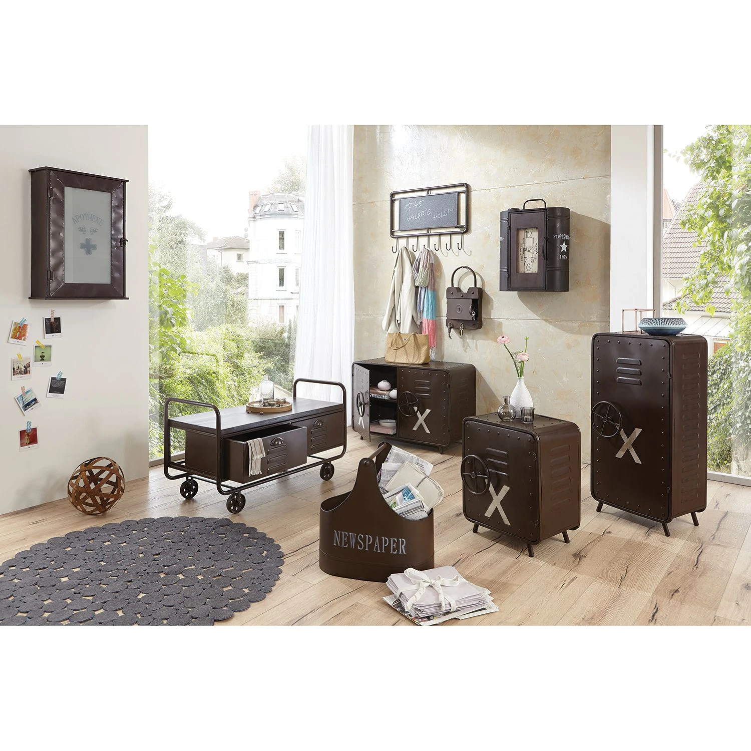 Ars manufacti Couchtisch Tresor - Metall - Braun / Weiß 2 Ars manufacti Couchtisch Tresor - Metall - Braun / Weiß – Bild 2