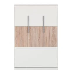 Schrankbett KiYDOO smart - Weiß / Eiche Sonoma Dekor - 110 x 205cm - Kaltschaummatratze -Wohnzimmermöbel boutique en ligne wandklappbett majano 110 x 205 cm kaltschaummatratze weiss eiche sonoma dekor 1691182