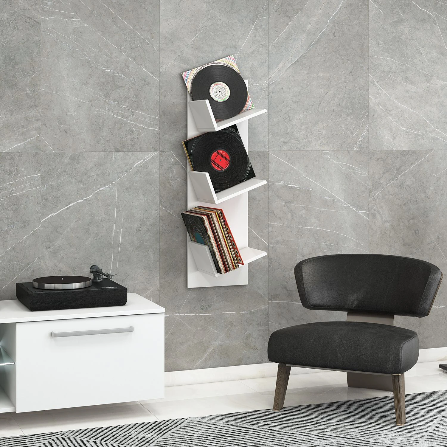 VCM Wandregal Sulda - Weiß 2 VCM Wandregal Sulda - Weiß – Bild 2