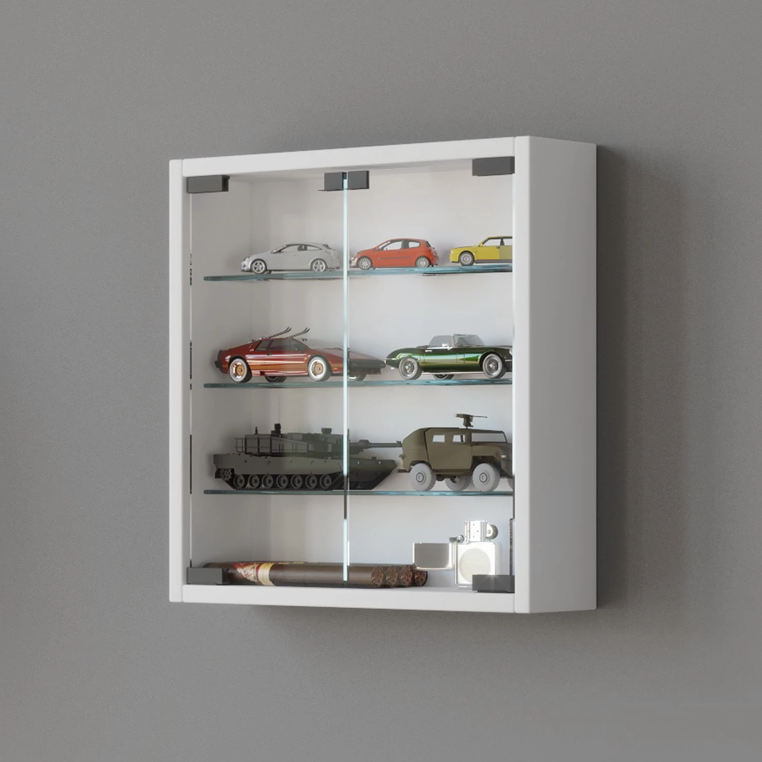 VCM Wandvitrine Mandosa - Weiß 3 VCM Wandvitrine Mandosa - Weiß – Bild 3