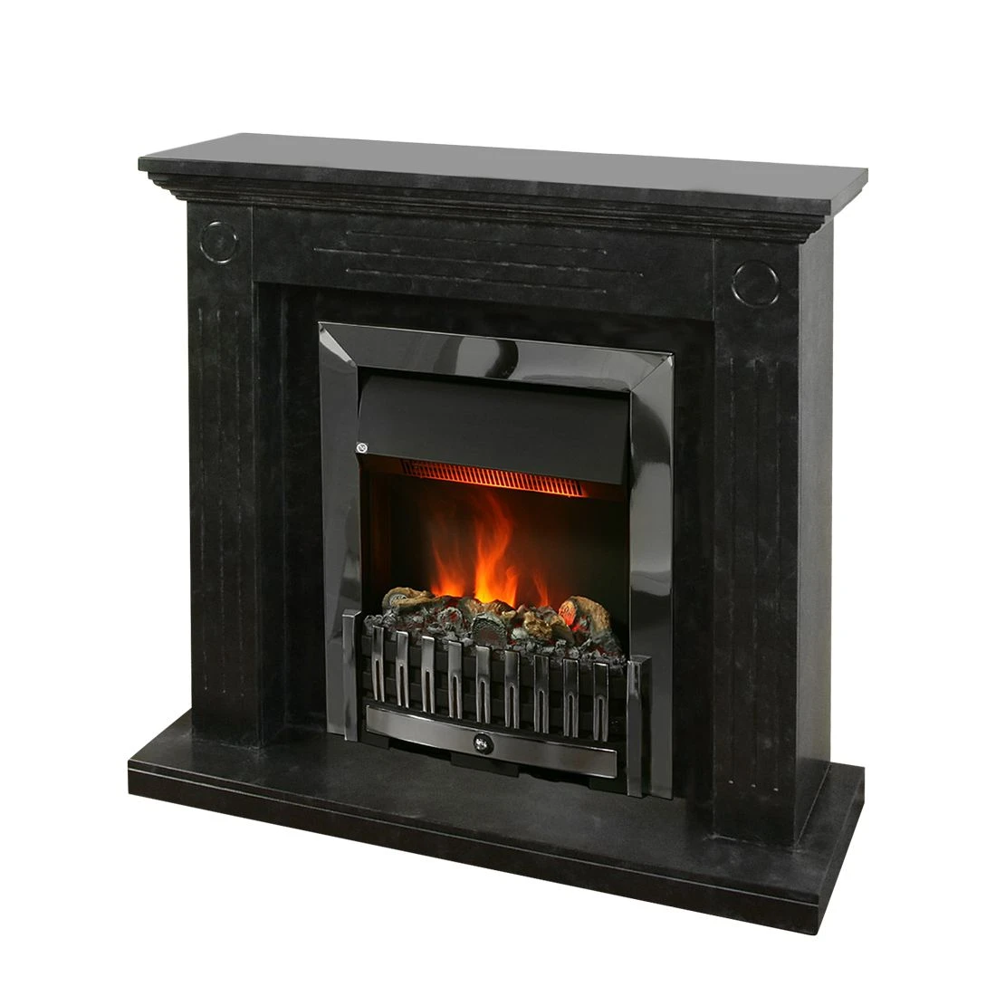 Montreux Elektrokamin Washington - Schwarz-Grau marmoriert 1 Montreux Elektrokamin Washington - Schwarz-Grau marmoriert