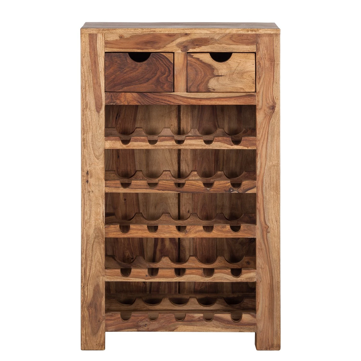 Wolf-Möbel Weinregal Yoga I - Sheesham massiv - Natur 4 Wolf-Möbel Weinregal Yoga I - Sheesham massiv - Natur – Bild 4