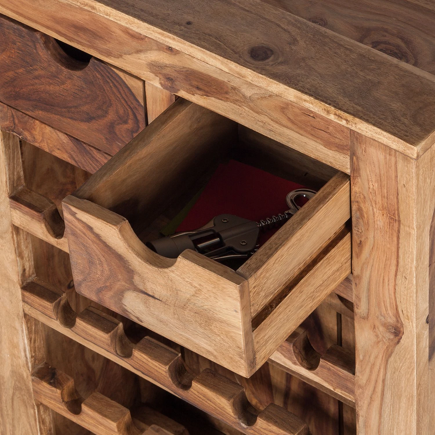 Wolf-Möbel Weinregal Yoga I - Sheesham massiv - Natur 8 Wolf-Möbel Weinregal Yoga I - Sheesham massiv - Natur – Bild 8
