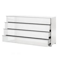 Wiemann Schubkastenkommode Chicago I - Alpinweiß / Glas Weiß -Wohnzimmermöbel boutique en ligne wiemann chicago 26 03 2015 3237765