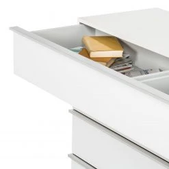 Wiemann Schubkastenkommode Chicago II - Alpinweiß / Glas Weiß -Wohnzimmermöbel boutique en ligne wiemann chicago 26 03 2015 3238077