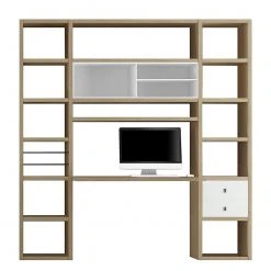 Loftscape Wohnkombination Emporior II - Weiß / Eiche Dekor