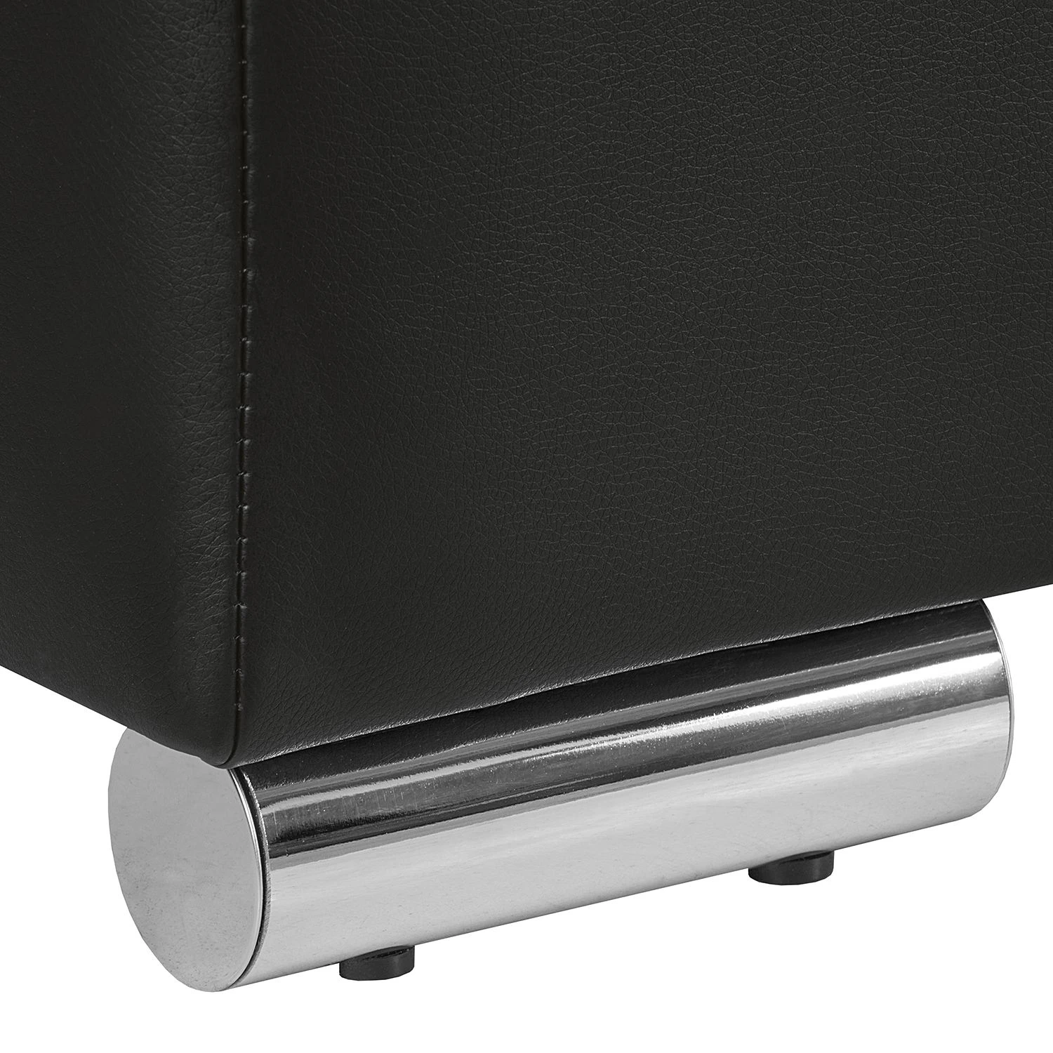 Roomscape Wohnlandschaft Berrings - (mit Schlaffunktion) - Kunstleder / Strukturstoff Schwarz / Grau - Longchair davorstehend links 22 Roomscape Wohnlandschaft Berrings - (mit Schlaffunktion) - Kunstleder / Strukturstoff Schwarz / Grau - Longchair davorstehend links – Bild 22