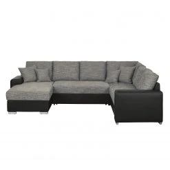 Roomscape Wohnlandschaft Berrings - (mit Schlaffunktion) - Kunstleder / Strukturstoff Schwarz / Grau - Longchair davorstehend links 36 Roomscape Wohnlandschaft Berrings - (mit Schlaffunktion) - Kunstleder / Strukturstoff Schwarz / Grau - Longchair davorstehend links -Wohnzimmermöbel boutique en ligne wohnlandschaft berrings mit schlaffunktion kunstleder strukturstoff schwarz grau longchair davorstehend links 3633505