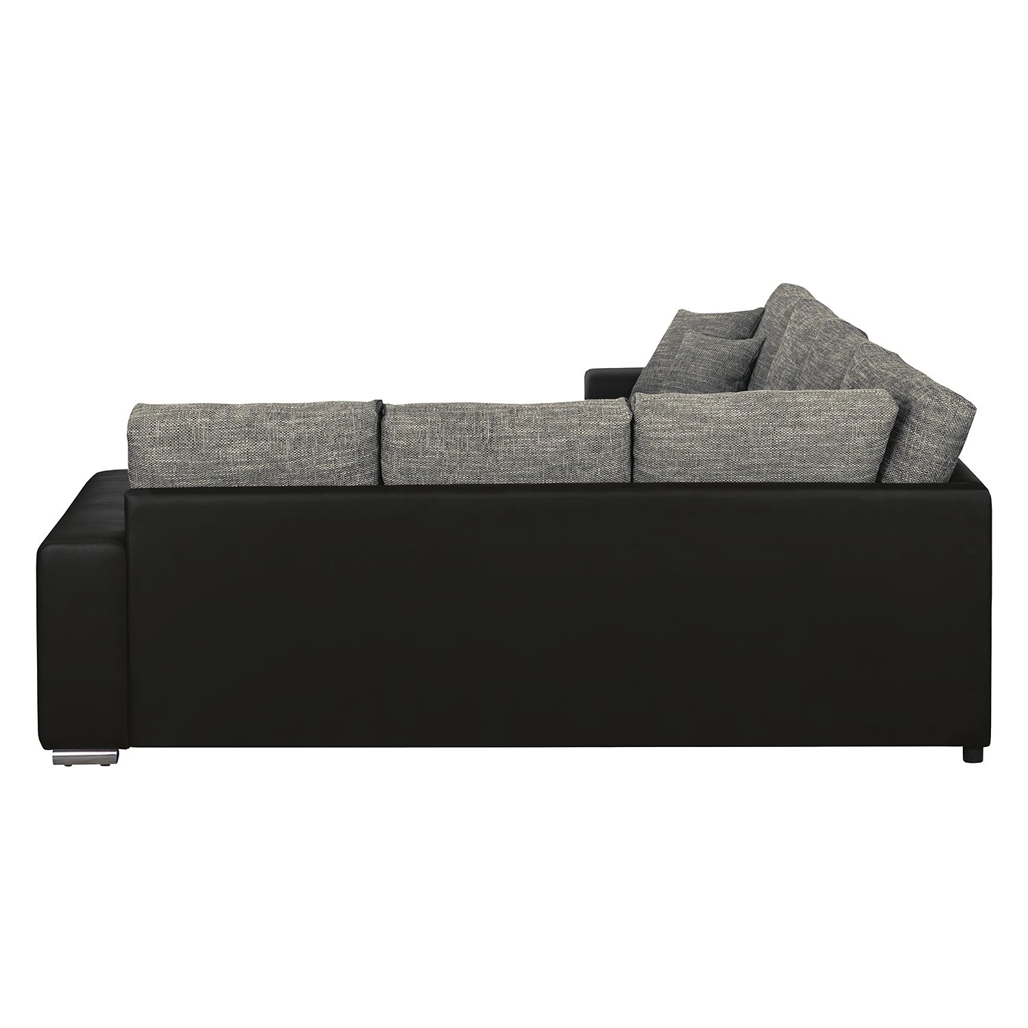 Roomscape Wohnlandschaft Berrings - (mit Schlaffunktion) - Kunstleder / Strukturstoff Schwarz / Grau - Longchair davorstehend links 12 Roomscape Wohnlandschaft Berrings - (mit Schlaffunktion) - Kunstleder / Strukturstoff Schwarz / Grau - Longchair davorstehend links – Bild 12