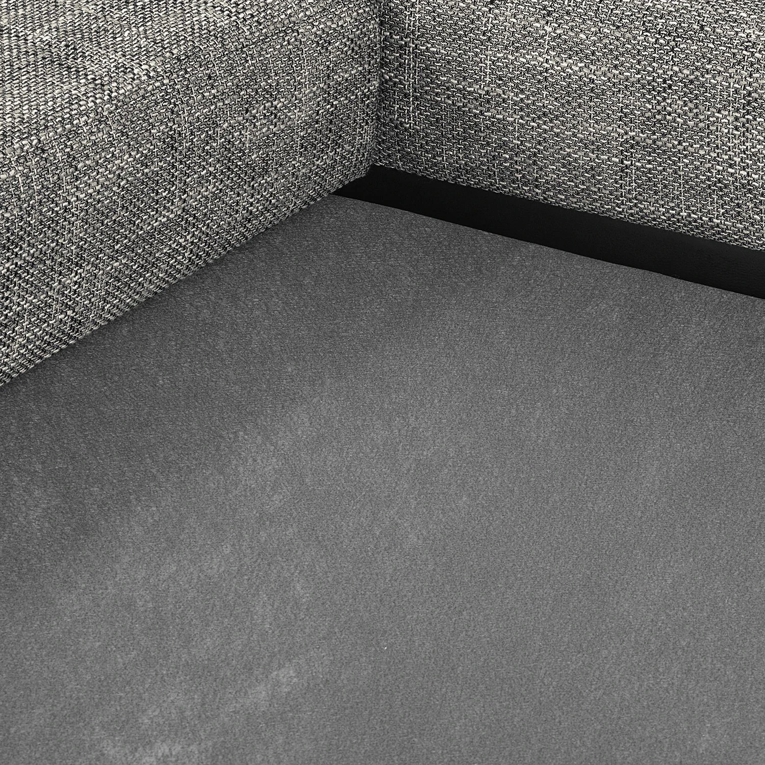 Roomscape Wohnlandschaft Berrings - (mit Schlaffunktion) - Kunstleder / Strukturstoff Schwarz / Grau - Longchair davorstehend links 28 Roomscape Wohnlandschaft Berrings - (mit Schlaffunktion) - Kunstleder / Strukturstoff Schwarz / Grau - Longchair davorstehend links – Bild 28