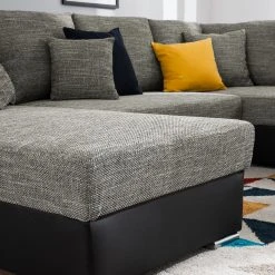 Roomscape Wohnlandschaft Berrings - (mit Schlaffunktion) - Kunstleder / Strukturstoff Schwarz / Grau - Longchair davorstehend links 46 Roomscape Wohnlandschaft Berrings - (mit Schlaffunktion) - Kunstleder / Strukturstoff Schwarz / Grau - Longchair davorstehend links -Wohnzimmermöbel boutique en ligne wohnlandschaft berrings mit schlaffunktion kunstleder strukturstoff schwarz grau longchair davorstehend links 4993828