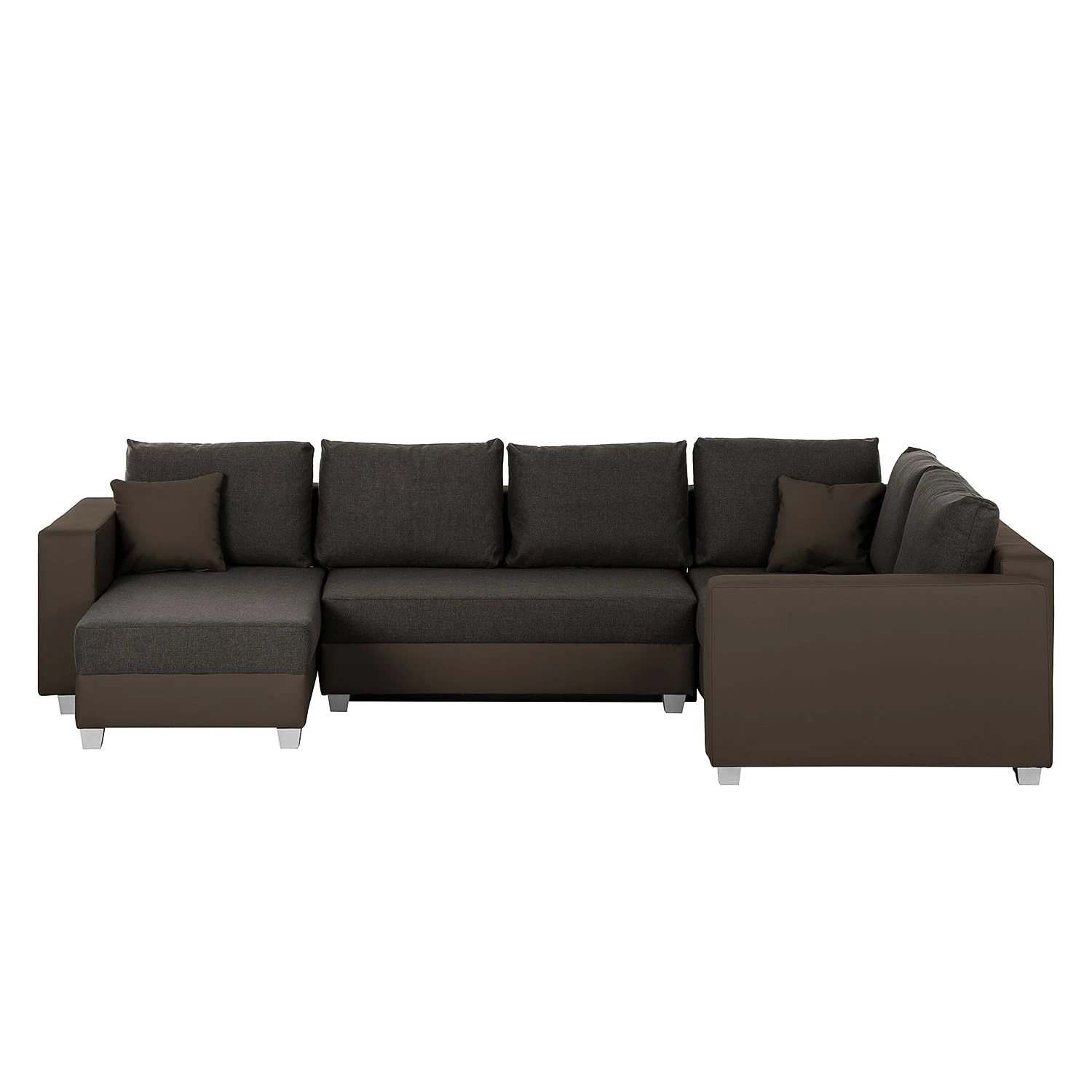 Fredriks Wohnlandschaft Dublin - (mit Schlaffunktion) - Kunstleder/Strukturstoff - Taupe / Braun 4 Fredriks Wohnlandschaft Dublin - (mit Schlaffunktion) - Kunstleder/Strukturstoff - Taupe / Braun – Bild 4